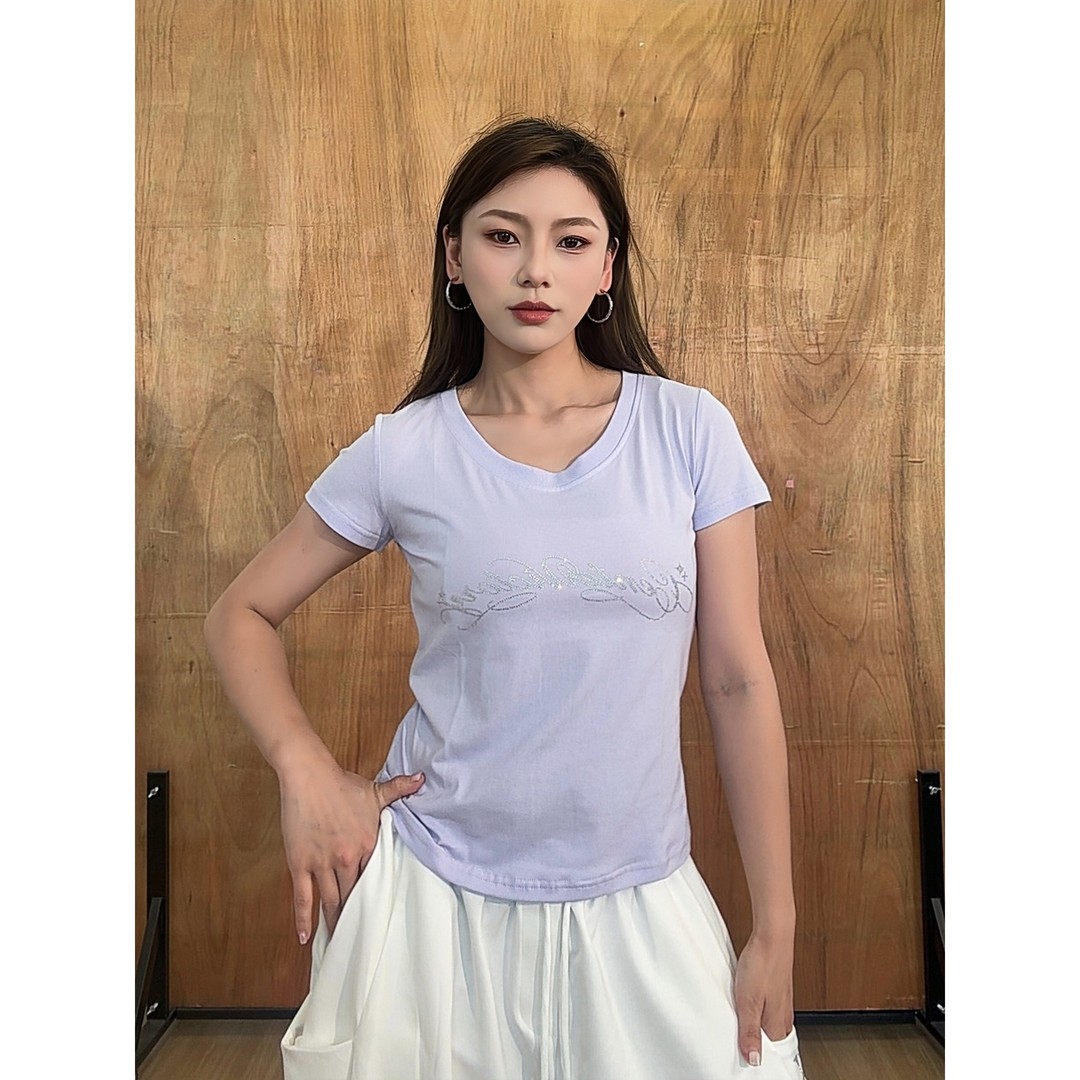 [夏季收官]CV舞蹈潮牌"薄荷"微宽松小衫多色女款圆领短袖休闲夏季