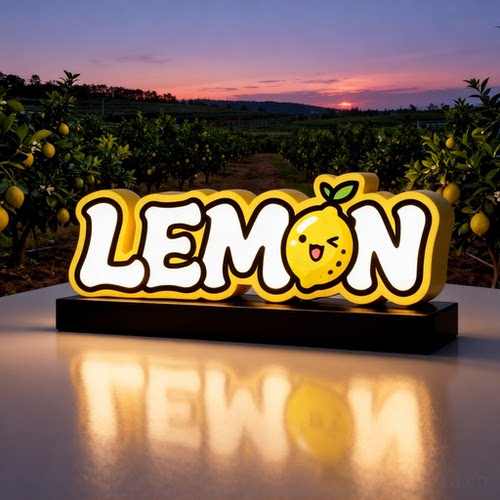 定制亚克力发光LOGO桌面灯