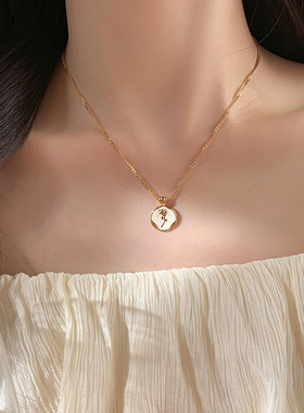 小众设计高级感珐琅滴釉玫瑰花吊坠项链轻奢气质复古项链锁骨链女