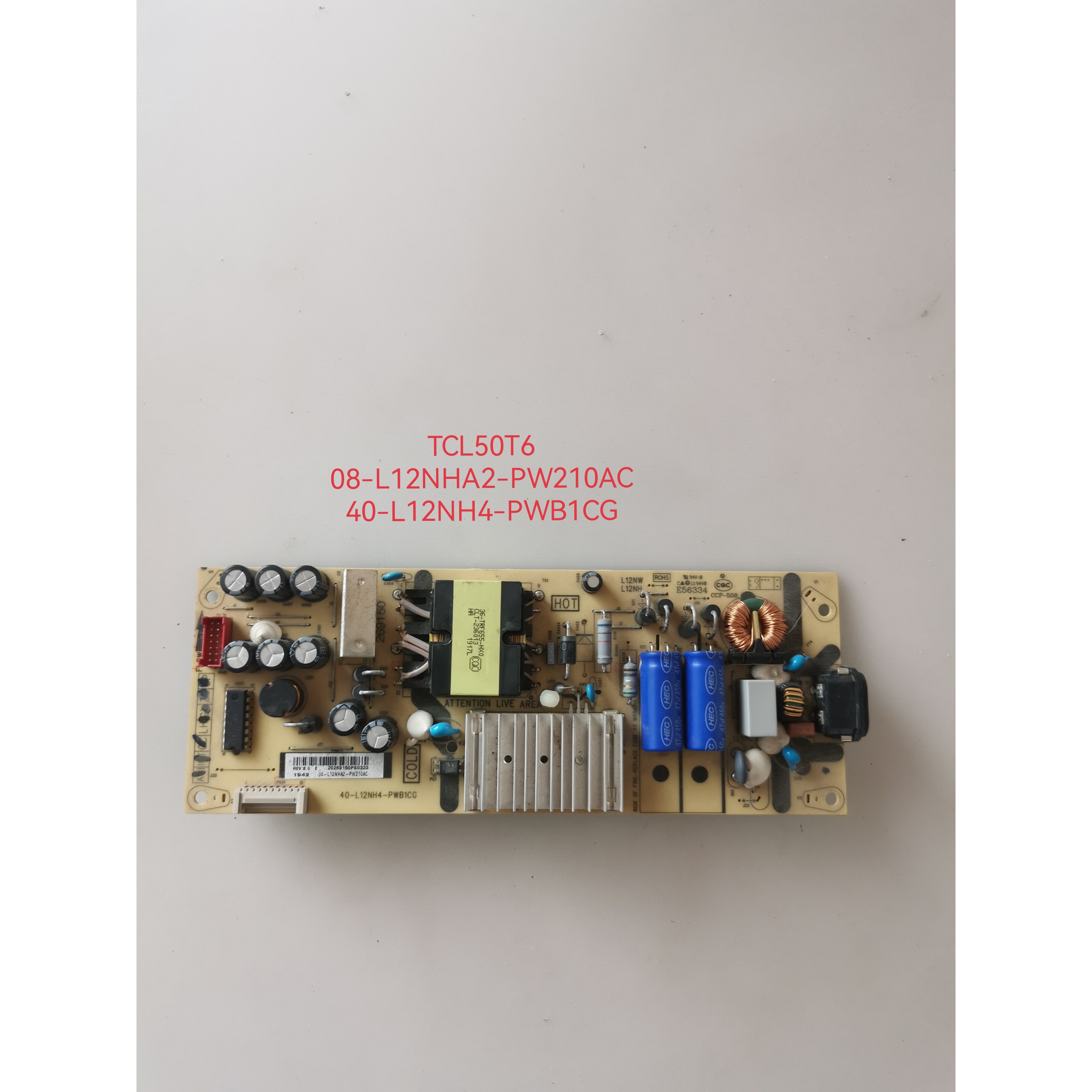 TCL 50D6/U5800C 50T6 55Q/T680/C66电源板40-L12NH4-PWB1CG