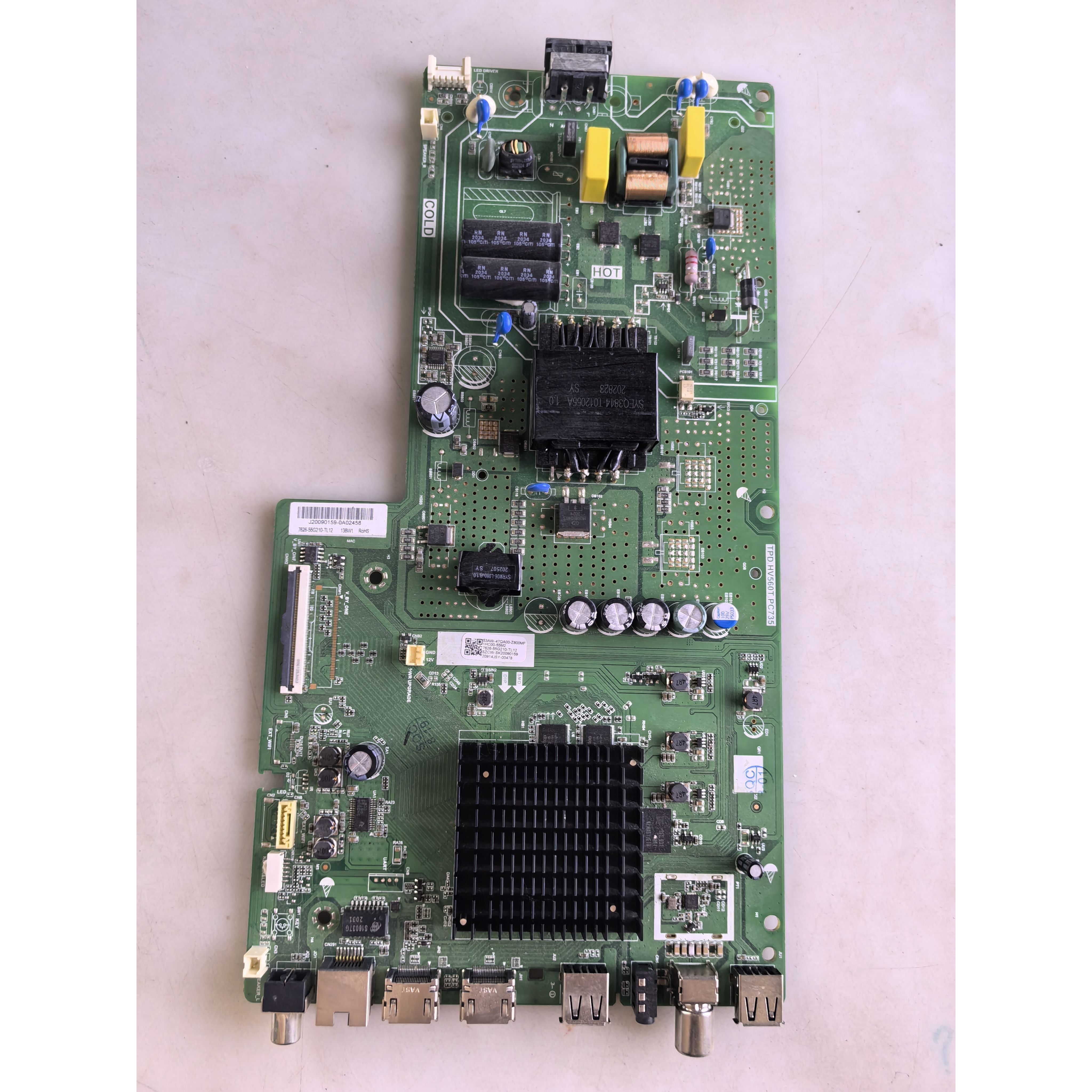 原装创维55M2电视主板TPD.HV560T. PC735屏RDL550WY LDO-A01