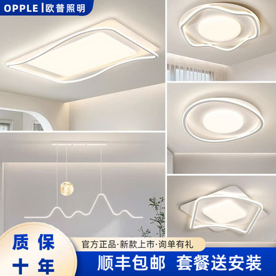 客厅卧室现代简约大气主灯2025新款吸顶灯具组合全屋套餐