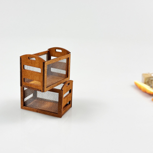 dollhouse娃娃屋迷你镂空木框铁网木框模型配件微缩场景装饰摆件