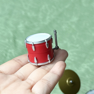 迷你乐器模型娃娃屋家具配件微缩场景摆件拍摄道具打击乐小鼓模型