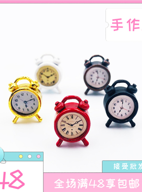 dollhouse 6分8分12分bjd娃娃屋 ob11拍照道具 迷你闹钟模型摆件