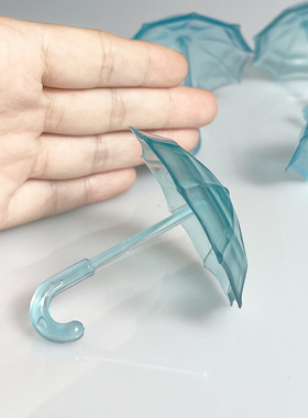 迷你小雨伞模型娃娃屋dollhouse家具摆件儿童过家家玩具透明塑料