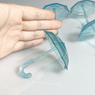 迷你小雨伞模型娃娃屋dollhouse家具摆件儿童过家家玩具透明塑料