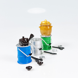 迷你微缩仿真食玩场景配件手秤锅子药煲蜂窝炉子娃娃屋dollhouse