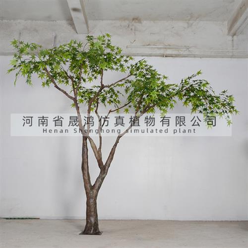 仿真枫树定制盆栽大型景观树户外盆景树假绿植定做枫杨树摆件