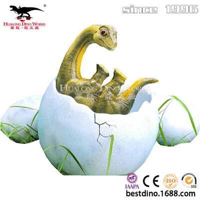 仿真玻璃钢恐龙蛋破蛋壳小恐龙室内外场景摆件商场美陈儿童玩具