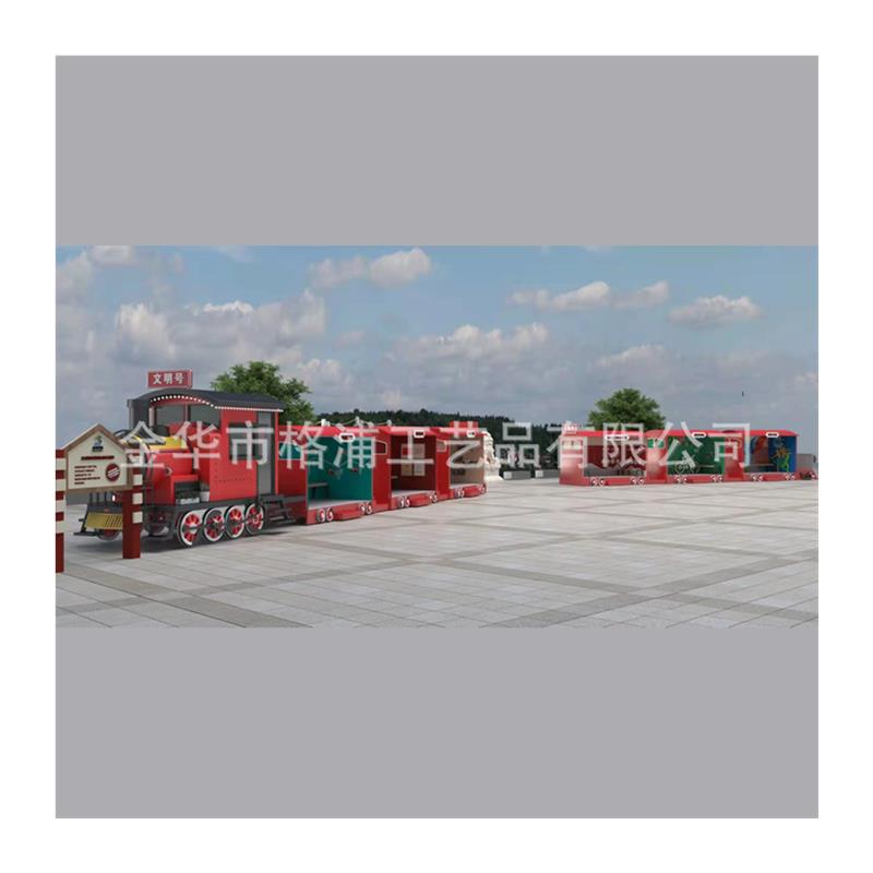 定制春节元旦商业街景区美食小火车景观陈列道具火车售卖车包厢