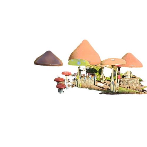 承接大型玻璃钢蘑菇雕塑摆件户外园林公园景观装饰蘑菇屋造型雕塑