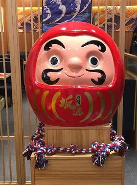 大型开运达摩雕塑日式风格烧肉居酒屋日料店门头玻璃钢装饰品摆件