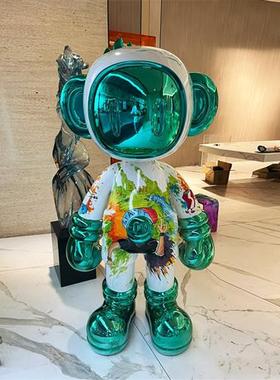 网红卡通潮玩艺术装饰品摆件商场娱乐会所大型落地玻璃钢雕塑定制