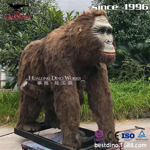 仿真动物粘毛大猩猩模型动态感应玩具圣诞节商场动物园摆件引流