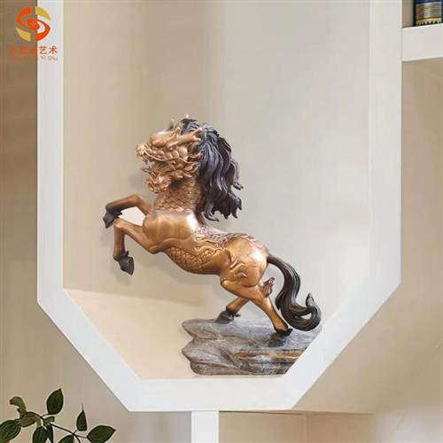 神兽麒麟办公室会客厅桌面软装摆件居家乔迁送礼工艺礼品铜器