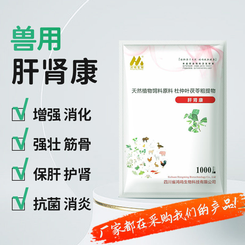 肝肾康兽用中药杜仲叶藤茶粗提物肝胆康中草药禽畜保肝水产