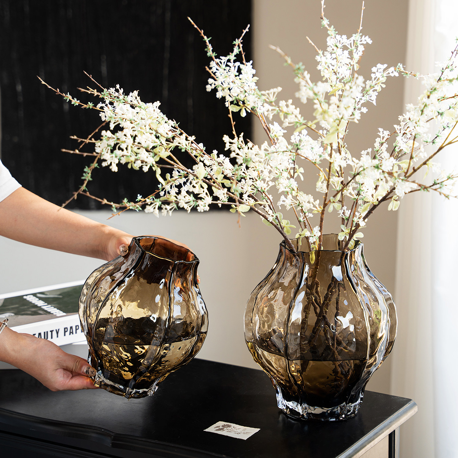 花瓶高级感摆件客厅插花北欧轻奢ins风玻璃水培小众艺术感装饰大,鲜花速递/花卉仿真/绿植园艺,花瓶,淘宝优惠券,粉丝福利购,淘宝优惠卷