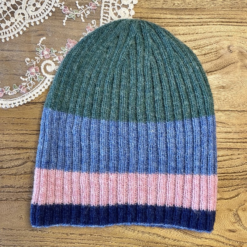 新手友好棒针diy羊毛多巴胺帽子