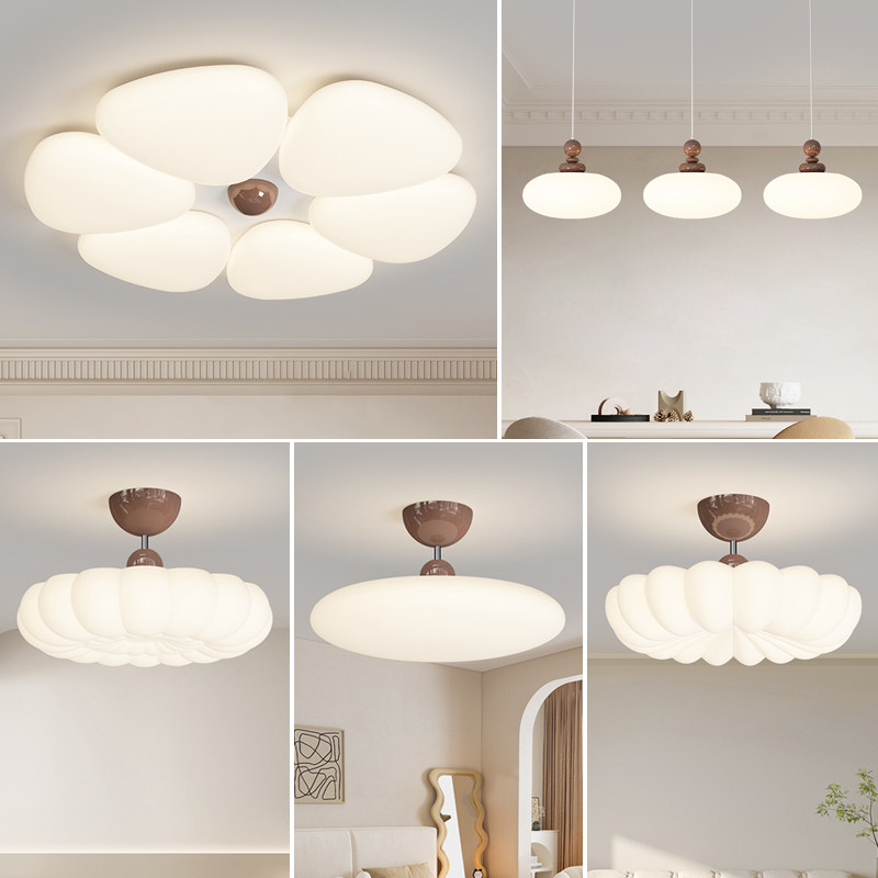 全光谱护眼客厅灯吸顶灯新款创意花瓣奶油风房间灯套餐组合灯具