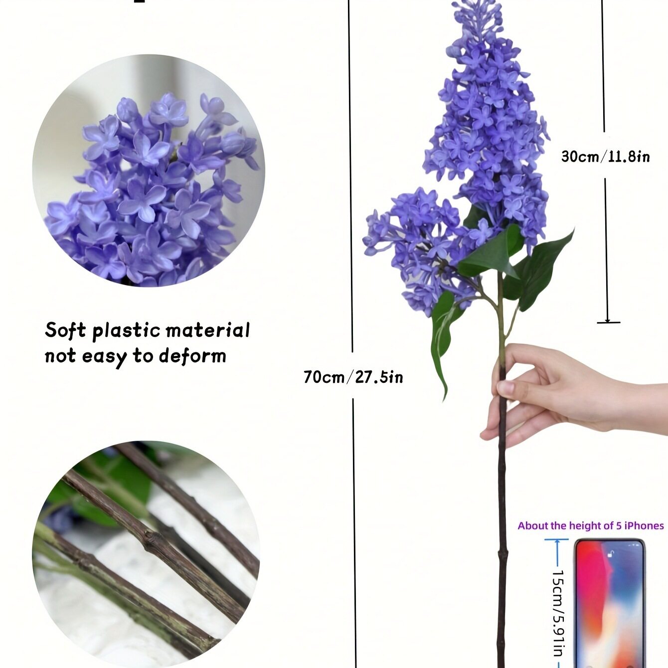 高品质手感紫丁香拉力花