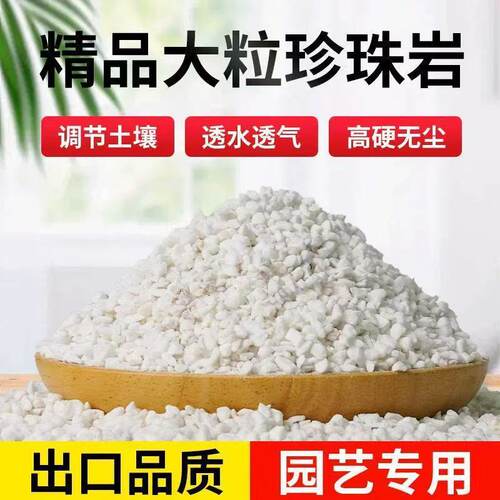 珍珠岩颗粒养花用膨胀珍珠岩硬质多肉至蛭石园艺兰花专用调节土壤