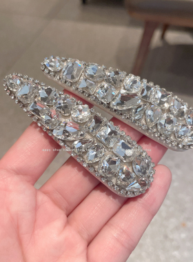 高级重工水晶水钻BB夹刘海夹