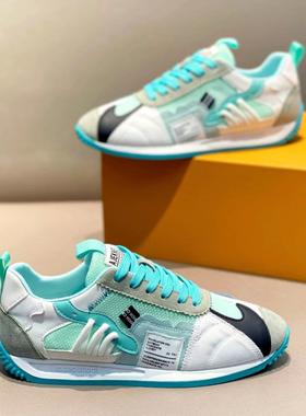 香港男鞋春夏新款网眼透气运动鞋软底轻质Forrest Gump鞋低帮多功