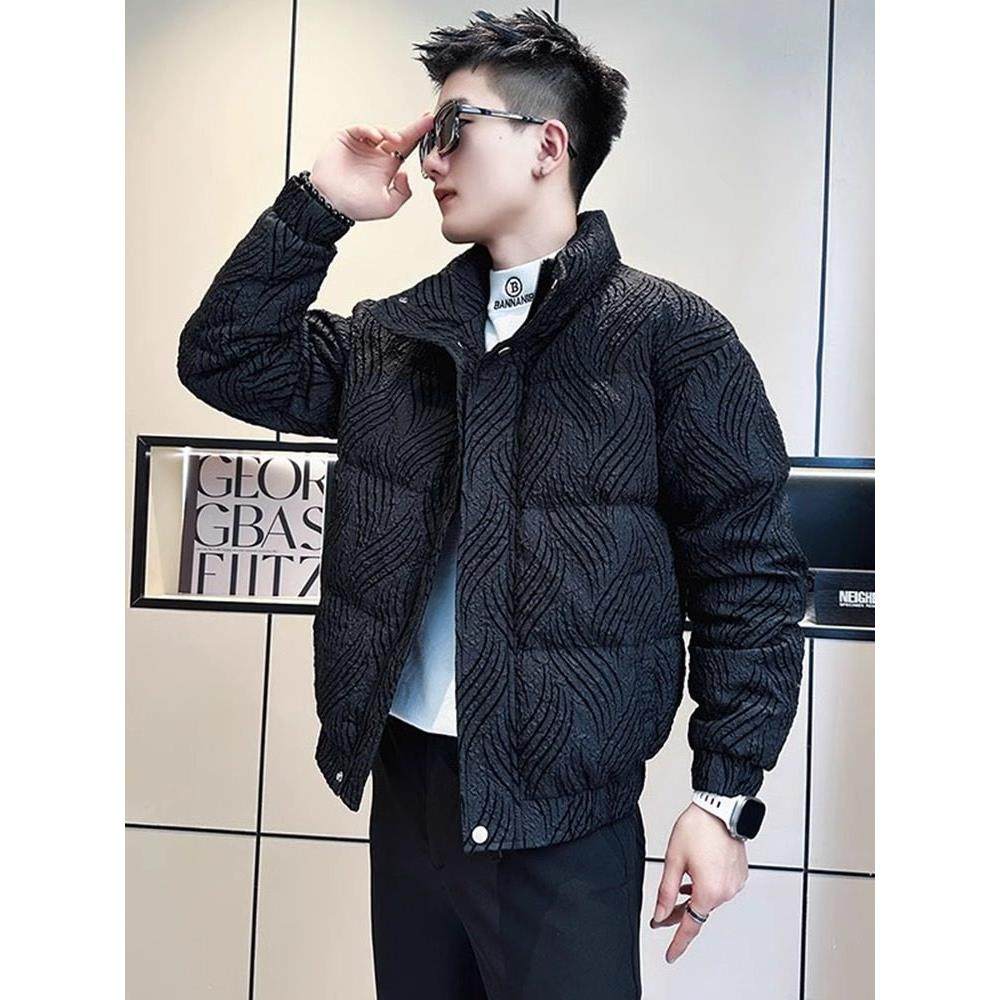 LL男装棉衣男加厚冬季外套棉服保暖羽绒爆款新款痞帅高级感立领潮