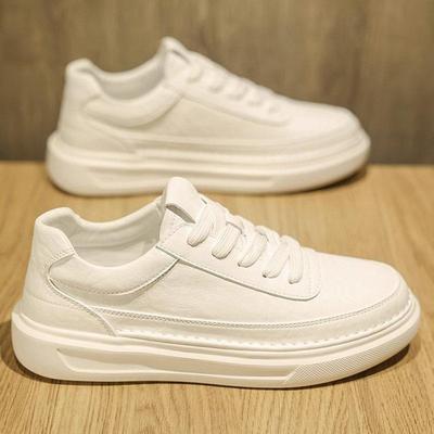 男鞋西装小白鞋男士百搭潮流软底透气春秋男款皮面鞋子高级感板鞋