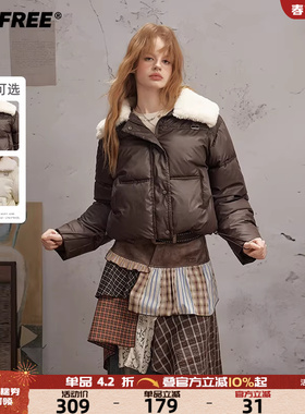 UNIFREE美拉德棉服女冬季穿搭防风拉链短款奶fufu显瘦面包服上衣