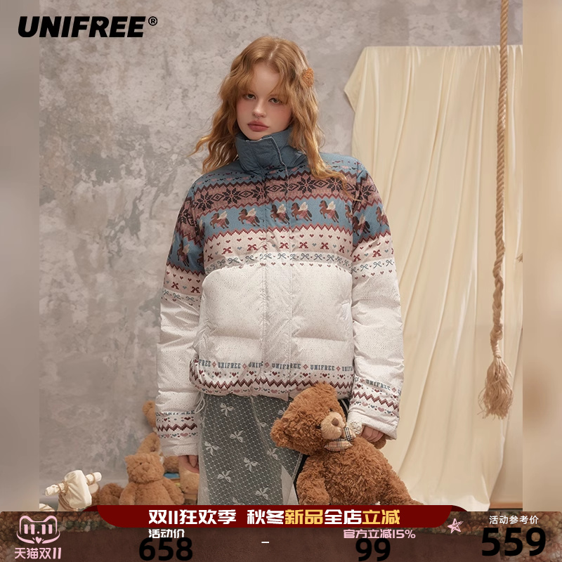 UNIFREE美式复古90绒羽绒服