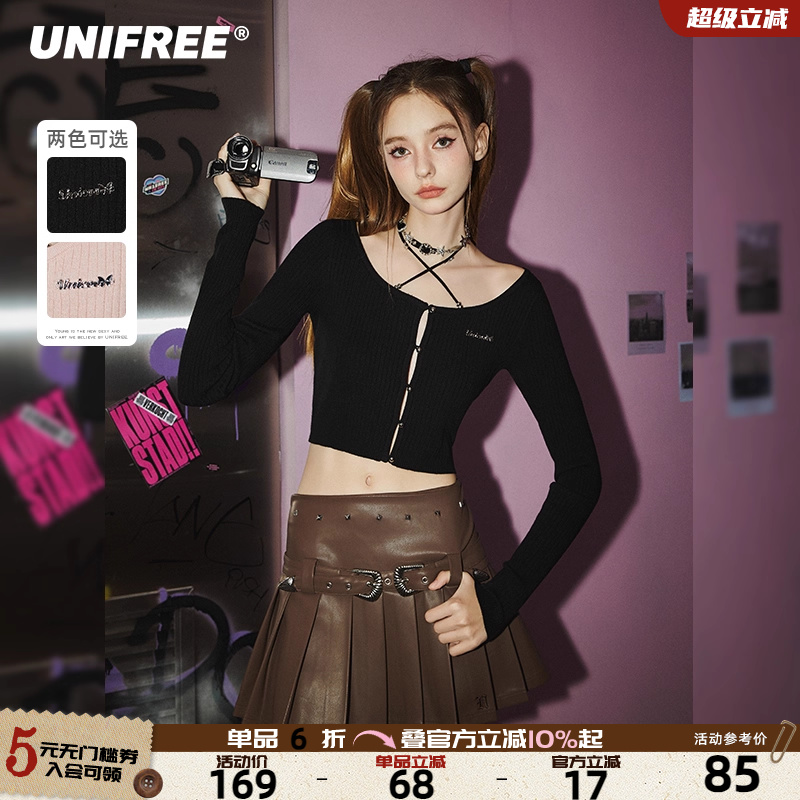 UNIFREE针织针织开衫甜辣