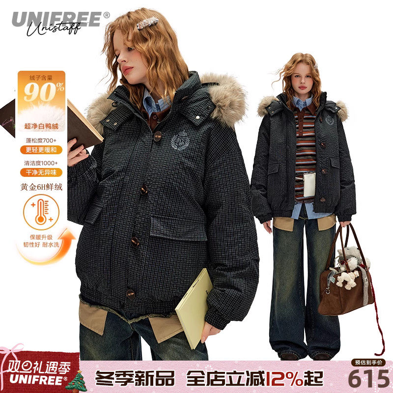 UNIFREE美式复古工装羽绒服
