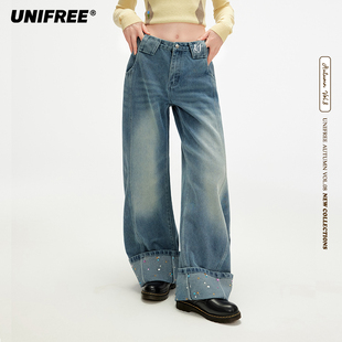 复古牛仔裤 UNIFREE美式 U253P607V1P1 呼呼严选专享