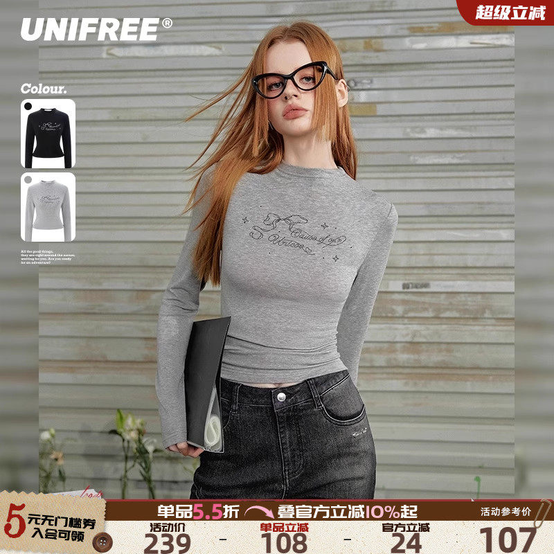 UNIFREE长袖T恤甜酷风