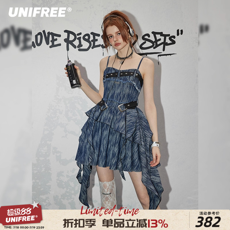 UNIFREE连衣裙纯欲辣妹