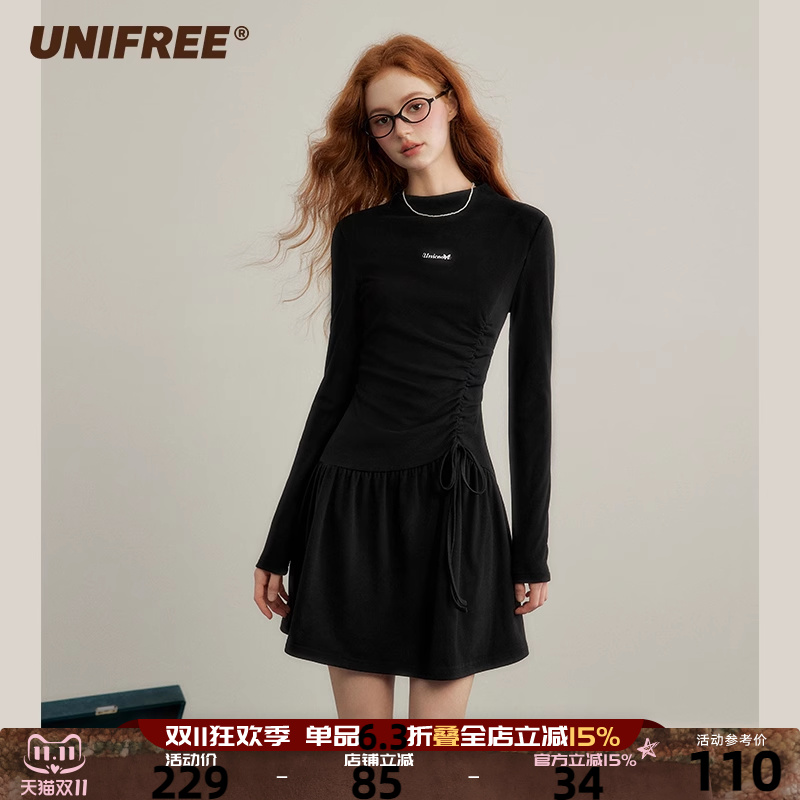 UNIFREE气质复古连衣裙