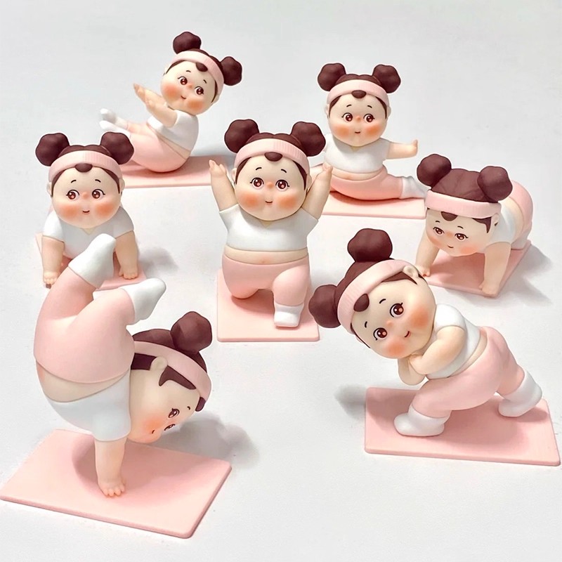 正品VALALA爱瑜伽系列mini盲盒潮玩可爱手办桌面摆件送人礼物