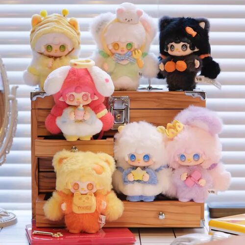 正品氧氧yooki可爱击败世界系列毛绒挂件盲盒潮玩公仔玩偶礼物女