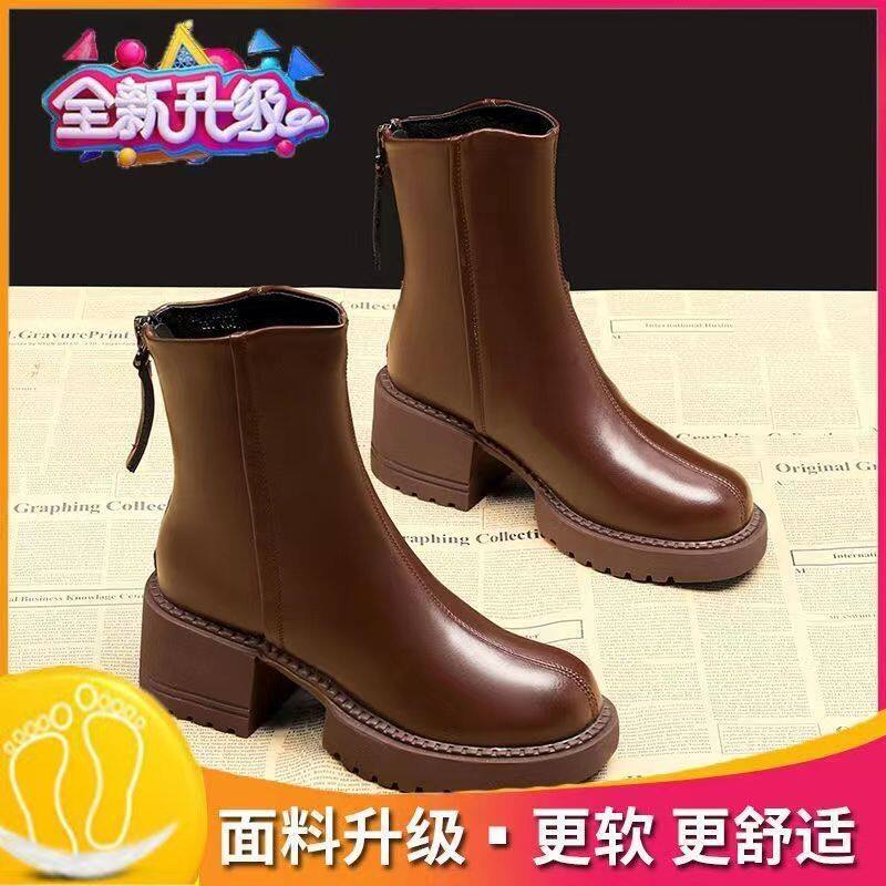反季清仓厚底马丁靴女2026秋季复古英伦风靴子软皮短靴春秋单靴