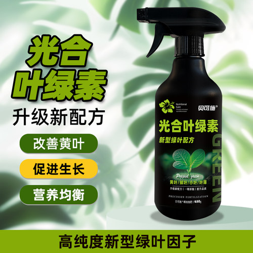 贝可施光合叶绿素促进光合光能绿叶素养花植物液体肥料浓缩通用型
