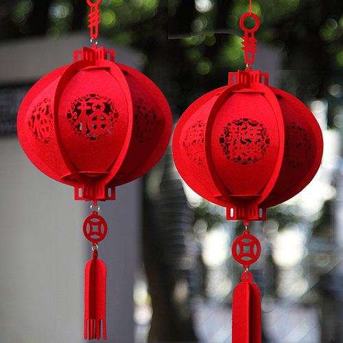 新年元旦商场店铺灯笼挂饰场景布置2026马年春节装饰过年活动挂件