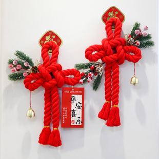 2026新年新款万字结挂件春节过年入户门把装饰卧室门中国结挂饰