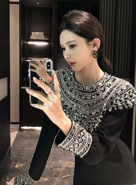 Capacity Kiss小礼服正式场合生日战袍春秋晚宴会黑色礼服连衣裙