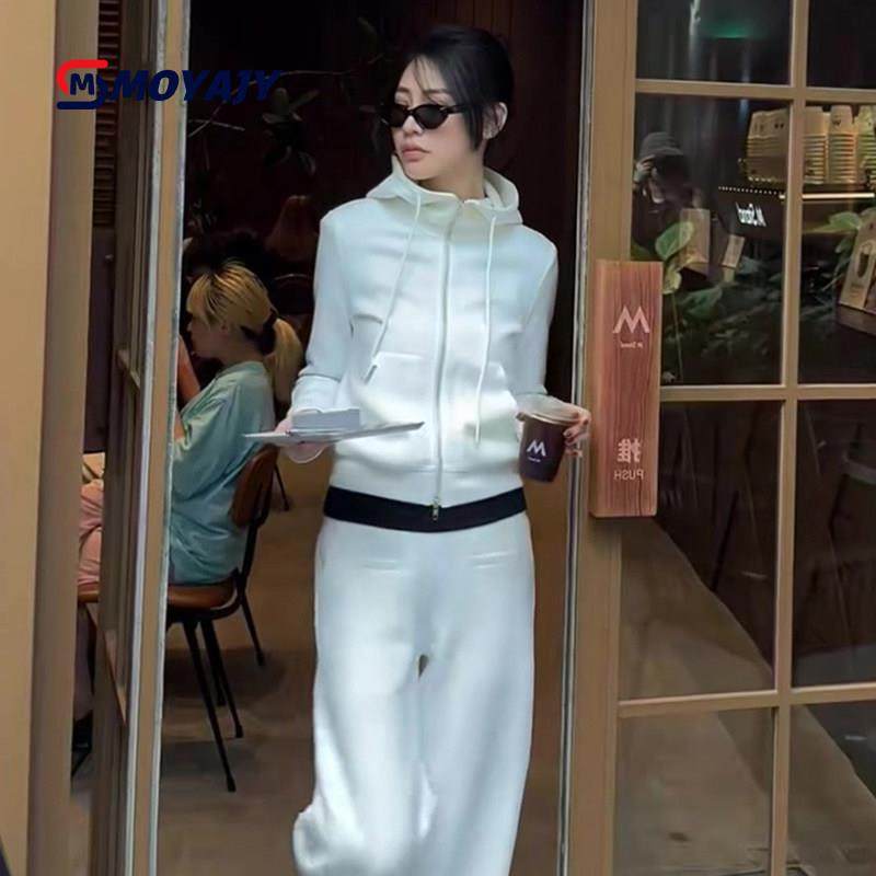 MOYAJY品牌高级感空气层休闲运动套装女春秋24新款时尚卫衣运动服,女装/女士精品,休闲运动套装,淘宝优惠券,粉丝福利购,淘宝优惠卷