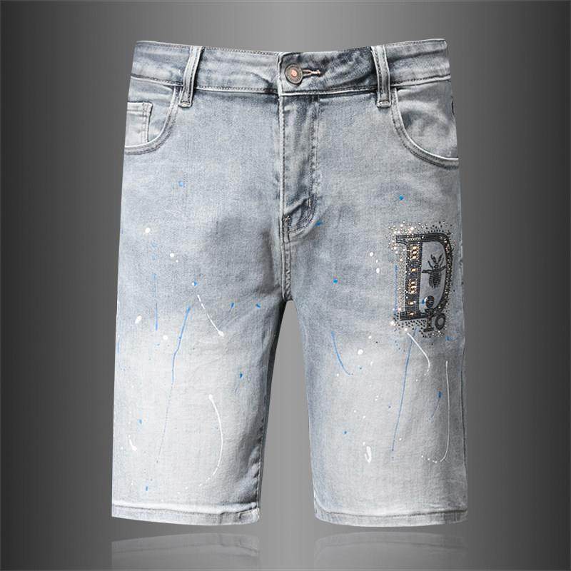 2025新款牛仔短裤男休闲百搭裤子男款手绘破洞潮流男士休闲裤薄款,男装,短裤,淘宝优惠券,粉丝福利购,淘宝优惠卷