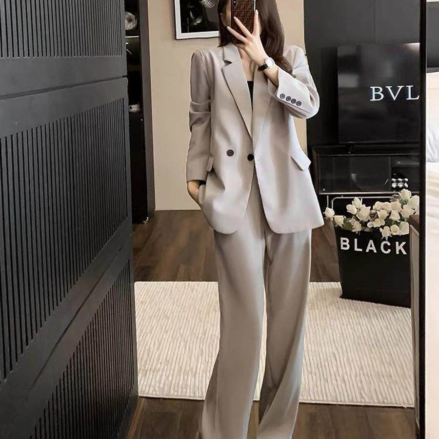 LILY MOST春秋新款高级感西装套装女气质职业装休闲裤西服两件套
