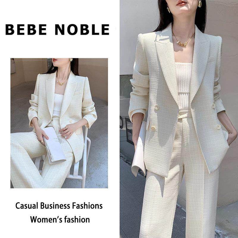 BEBE NOBLE高级感西装套装女春秋季时尚气质女神范宽松休闲西服
