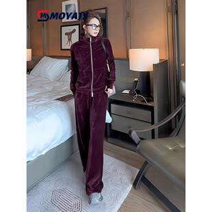 休闲卫衣阔腿裤 时尚 两件套 女秋冬新款 MOYAJY品牌高级感运动套装
